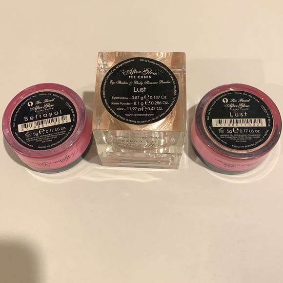 Vintage Too Faced Highlighters.  2 After Glow loose powders and 1 Cube. - Picture 2 of 3